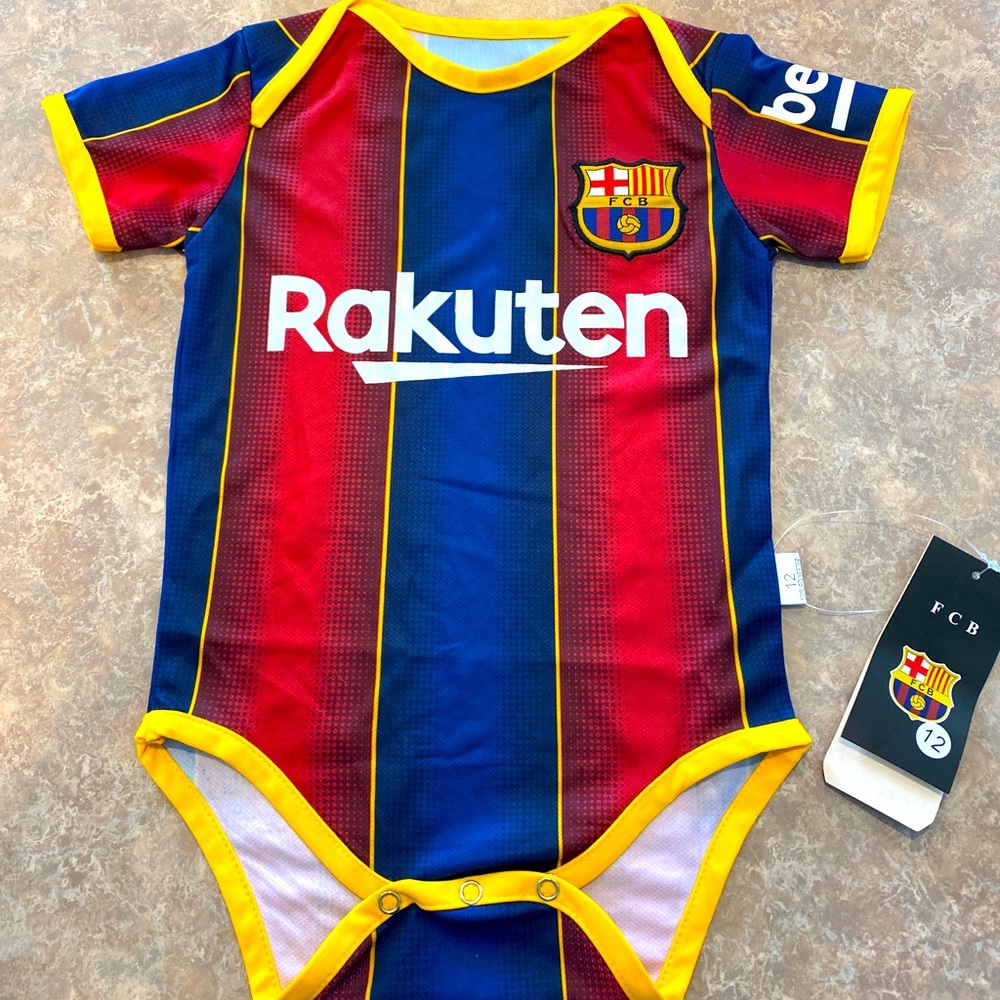 Barcelona FC Baby 12 Month Bodysuit One Piece Rakuten Soccer Football